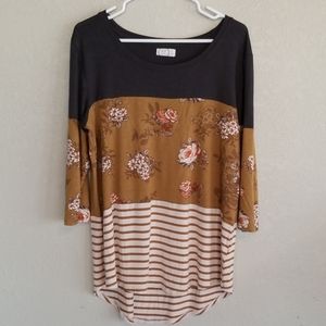 Maurices 24/7 Colorblock Tee, Size XL